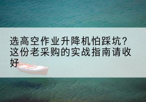 镇坪高空作业升降机厂家推荐-选高空作业升降机怕踩坑？这份老采购的实战指南请收好