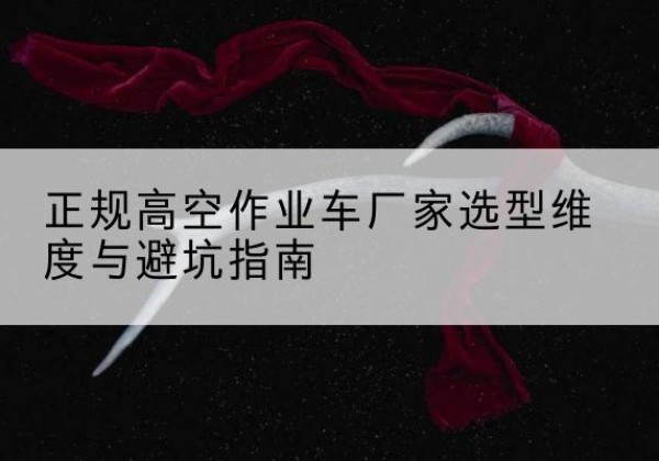 镇坪高空作业车厂家-正规选型维度与避坑指南